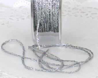 Silver Glitter String 1/8” wide by the yard