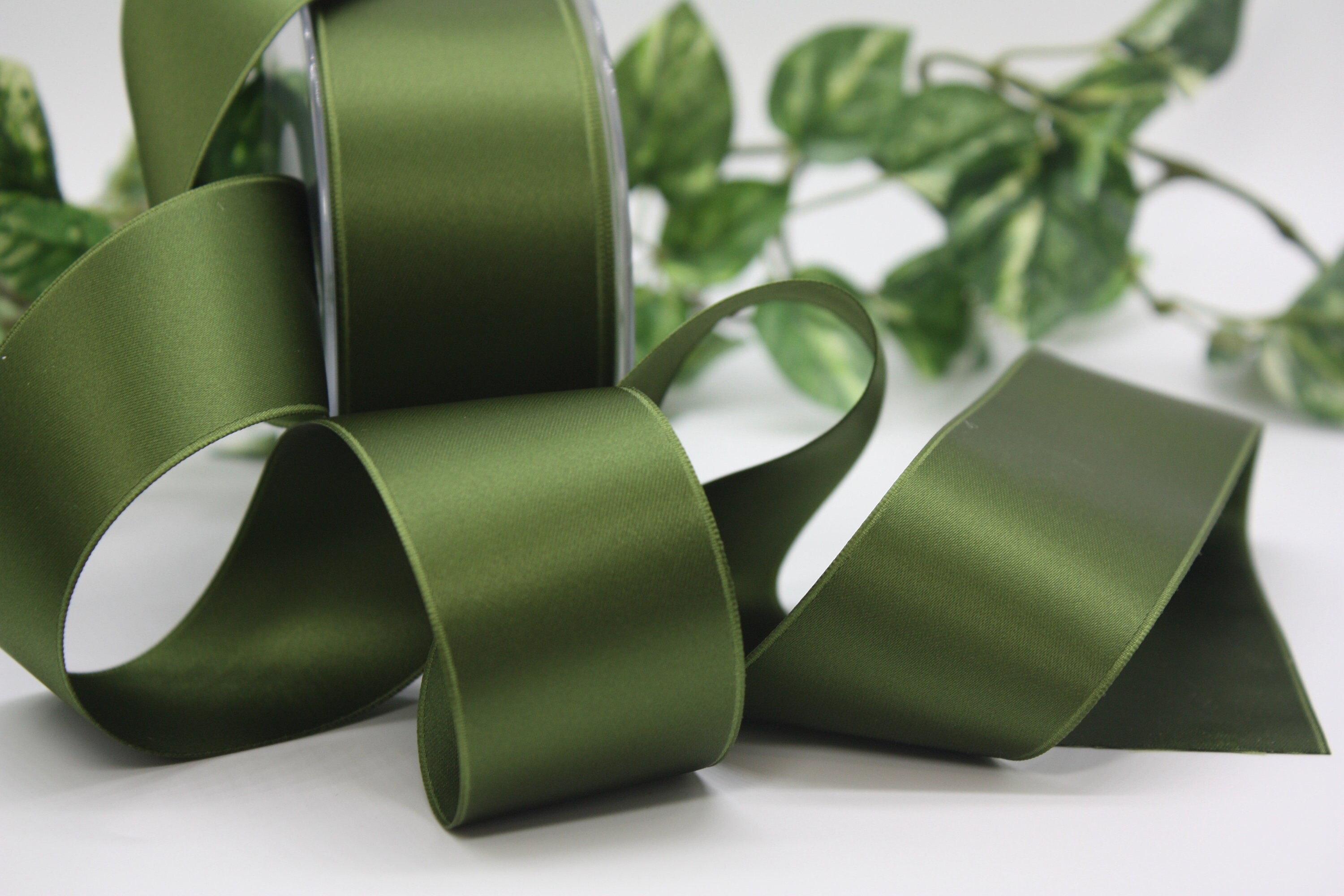 Moss Ribbon 1/2 Inch Moss Green Satin Ribbon Green Silk Ribbon For Wedding  Dec