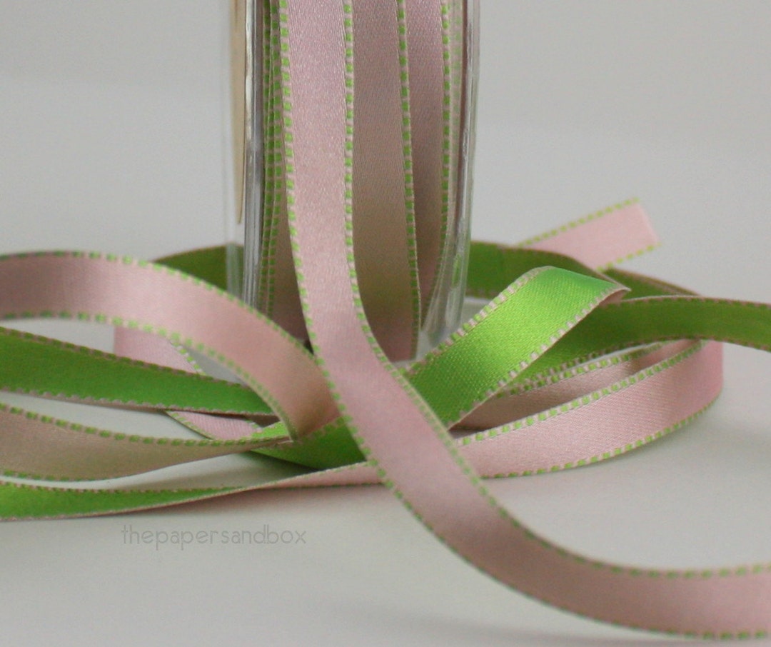 5 Yards/Lot Pink Double Faced Satin Ribbon For DIY Hairbow Wedding