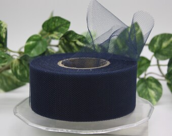 5 yards Navy Blue Tulle Trim 1.5" wide