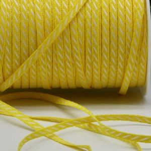 Yellow Striped Ribbon 1/8&quot; wide BY THE YARD