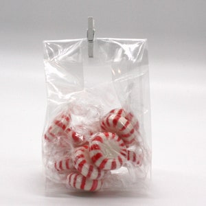 100 Clear Candy Bags 2.5 x 2 x 6”