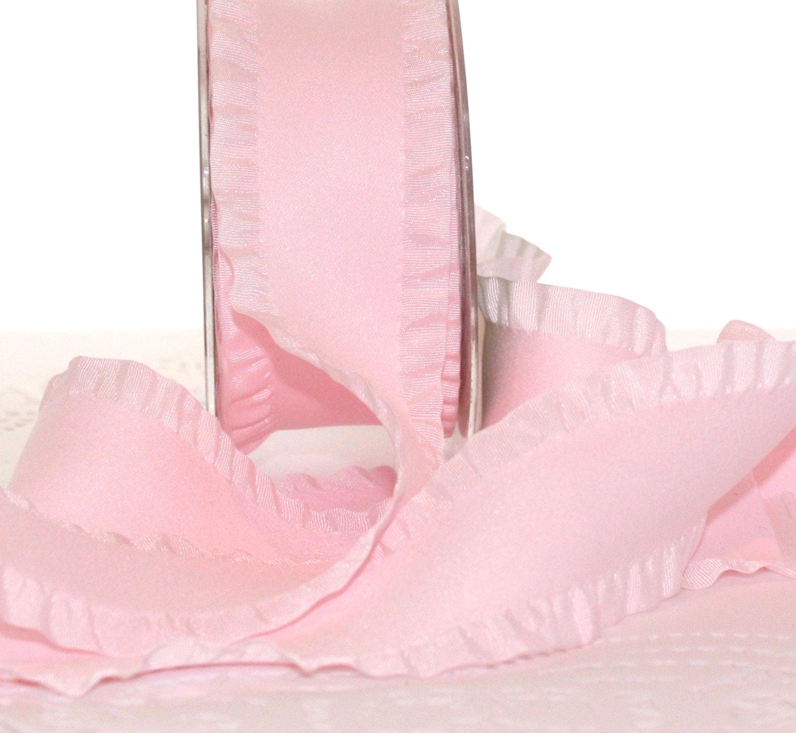 Pink Ruffle Ribbon 1.5” Wide BY THE YARD, Faux Suede - Etsy