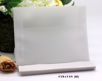 25 - A2 Vellum Envelopes White 4 3/8" x 5 3/4"