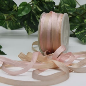 2 Silk Ribbon - Pale Blush Marketplace Ribbons by undefined