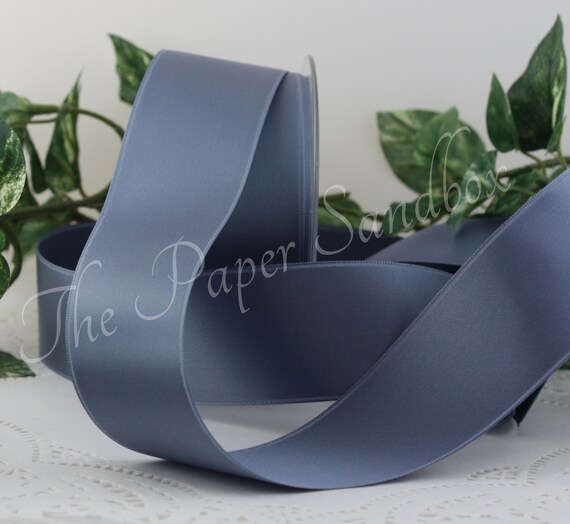 2.5 Deep Navy Double Face French Satin Ribbon - Double Face Satin -  Ribbons - Trims