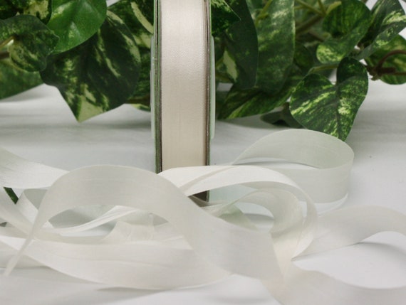 Mother of Pearl Silk Ribbon 1/2 Wide BY THE YARD, Pantone Mother of Pearl 