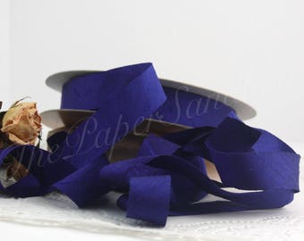Purple Dupioni Silk Ribbon 3/4” wide BY THE YARD