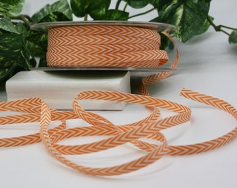 Orange Chevron Stripe Ribbon BY THE YARD 1/4" 3/4" 1.5"