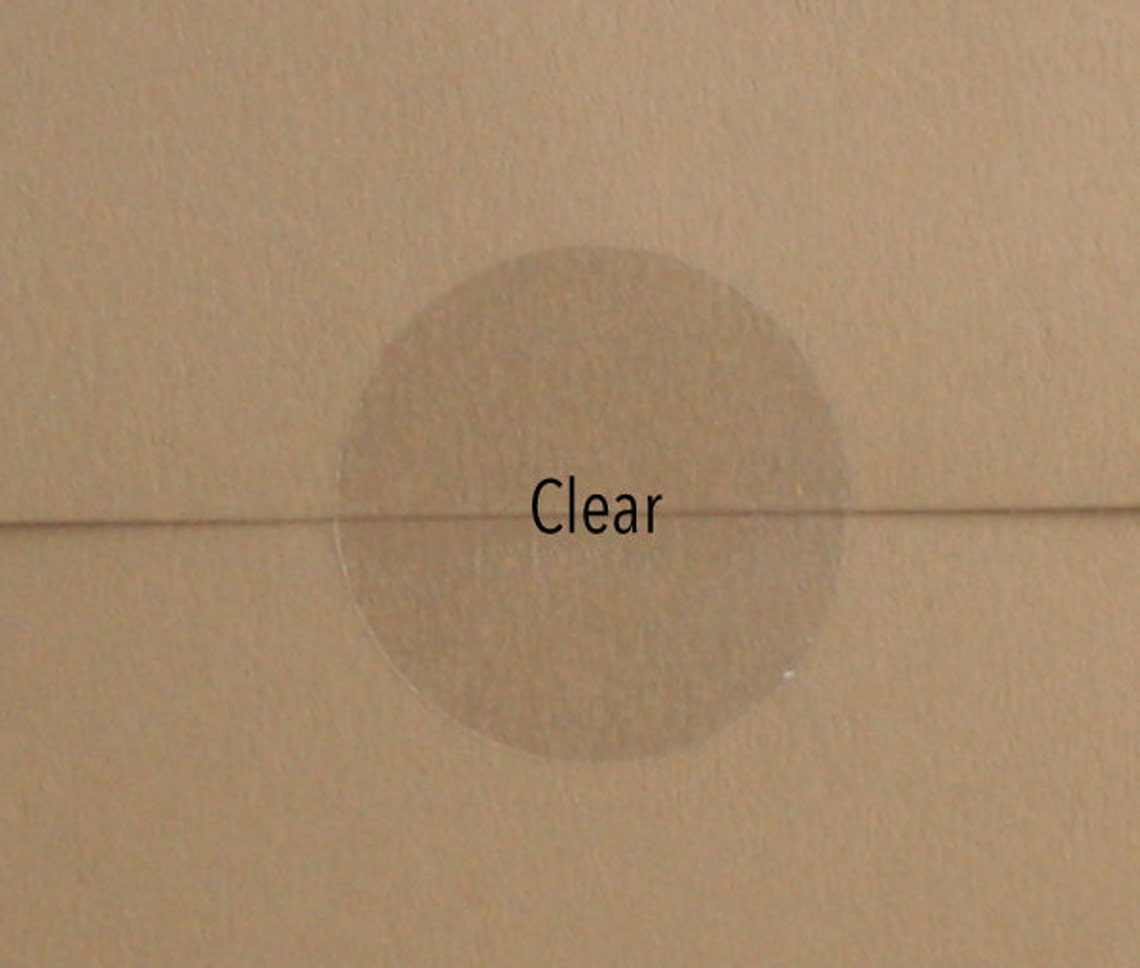 Clear Round Envelope Seal Stickers 1 Inch Round Etsy