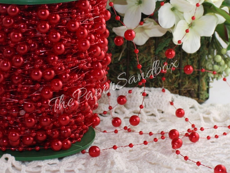 Teal Pearl Garland Beads by the Yard Teal Bead Garland Etsy UK