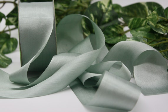 Jadeite Silk Ribbon 1.25 Wide BY THE YARD Pantone - Etsy