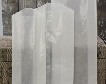 20 Gusseted Glassine Bags Choice of 3 sizes