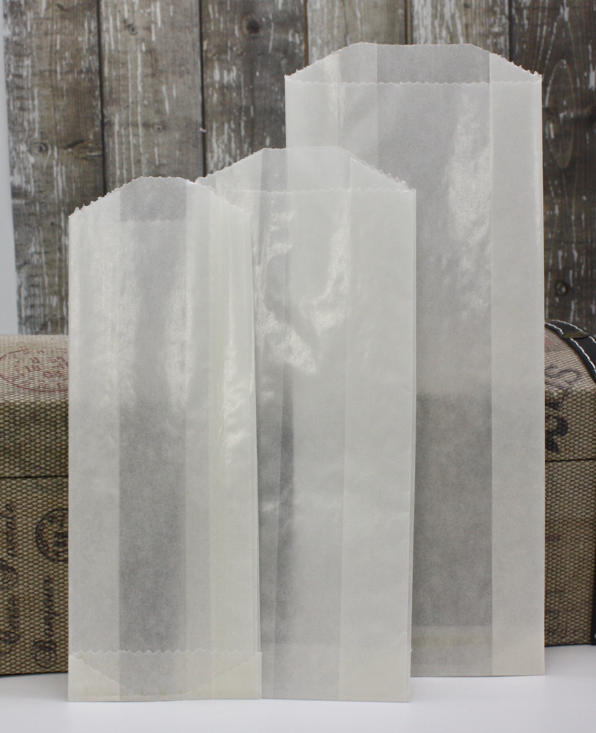 Paper Frenzy Glassine Wax Paper Lined Treat Bags 4 3/4 x 6 3/4