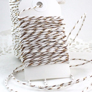Silver and White Twine 10 yards 2mm Twine image 2