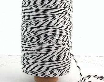 Black/White Baker's Twine 10 yards, Cotton Twine