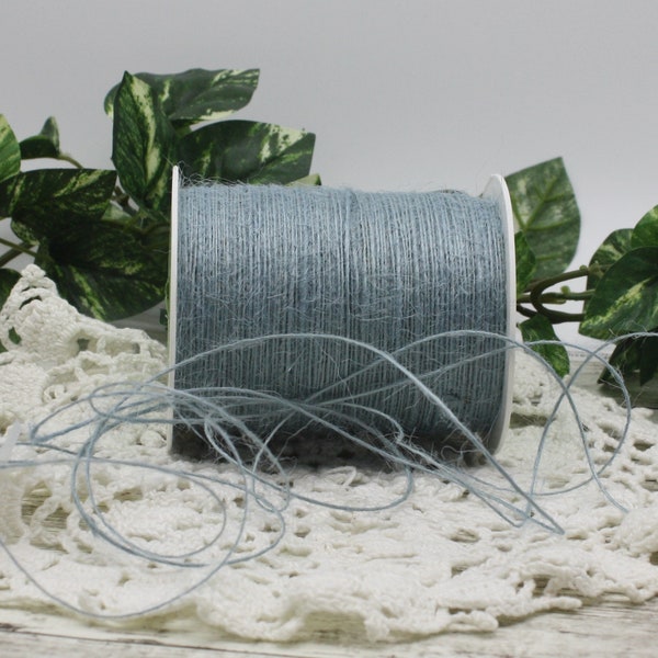 Light Blue Burlap Twine String 1mm wide Choose 10-25 yard lengths