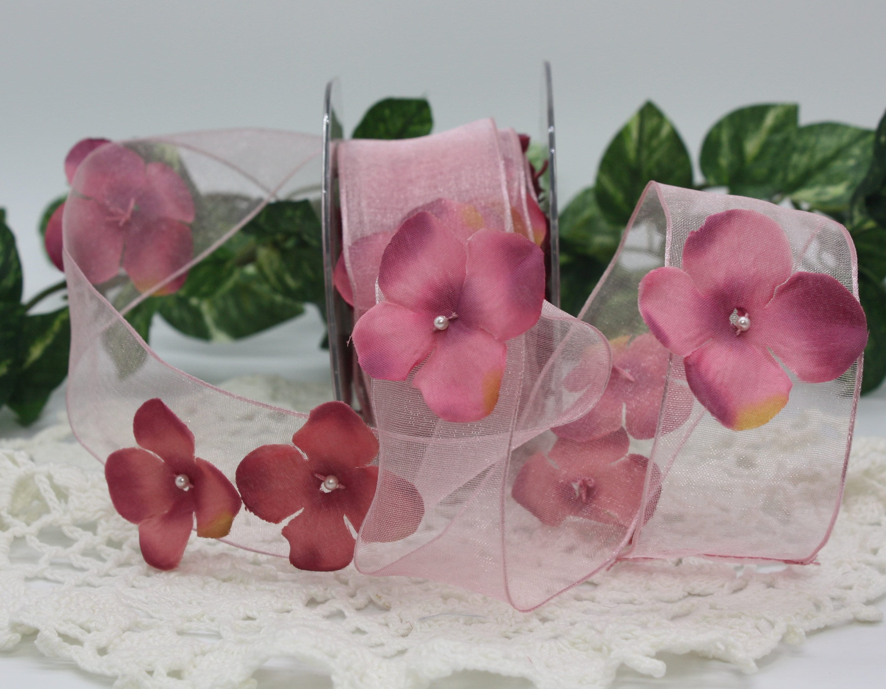 Mauve Pink Velvet 1.5” Wired Ribbon - 20 Yards - Greenery Market