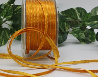 Orange/Yellow Reversible Satin Ribbon 3/16" wide
