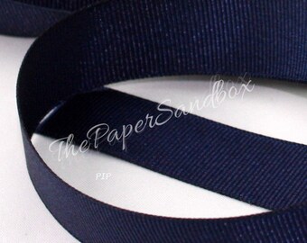 Navy Blue Grosgrain Ribbon 3/4” wide by the yard