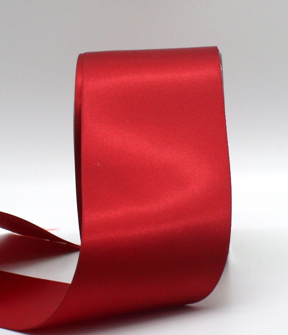 2 inch red satin cheap ribbon