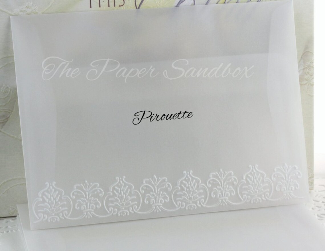 5x7 Embossed Vellum Envelopes A7 Vellum Envelopes 5.25 X Etsy