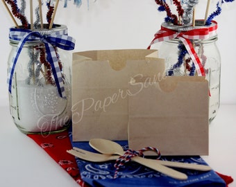 Brown Paper Snack Bags Large size