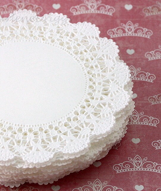 20 French Lace Paper Doilies Invitations Round Paper Etsy