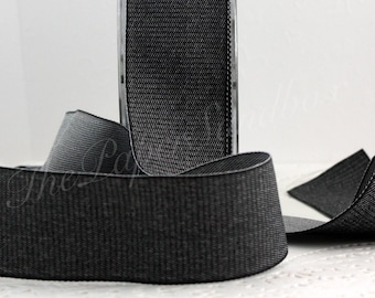 Black Denim Look Ribbon 1.5” wide BY THE YARD