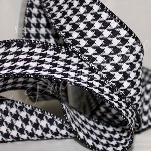 Houndstooth Wired Ribbon - Etsy