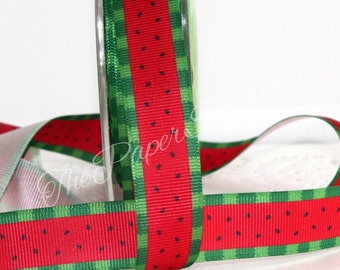 Watermelon Patterned Ribbon 3/4" wide BY THE YARD