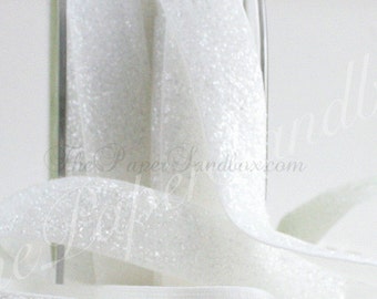 White Glitter Elastic 5/8" wide by the yard