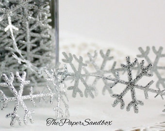 Silver Snowflake Ribbon Trim 1” wide BY THE YARD