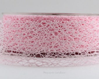 Pink Net Ribbon 1.5" wide by the yard