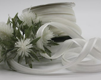 White Velvet Ribbon Satin Trim 1/2" wide BY THE YARD