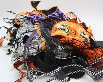 Halloween Fall Ribbon Scrap Grab Bag One of a Kind!
