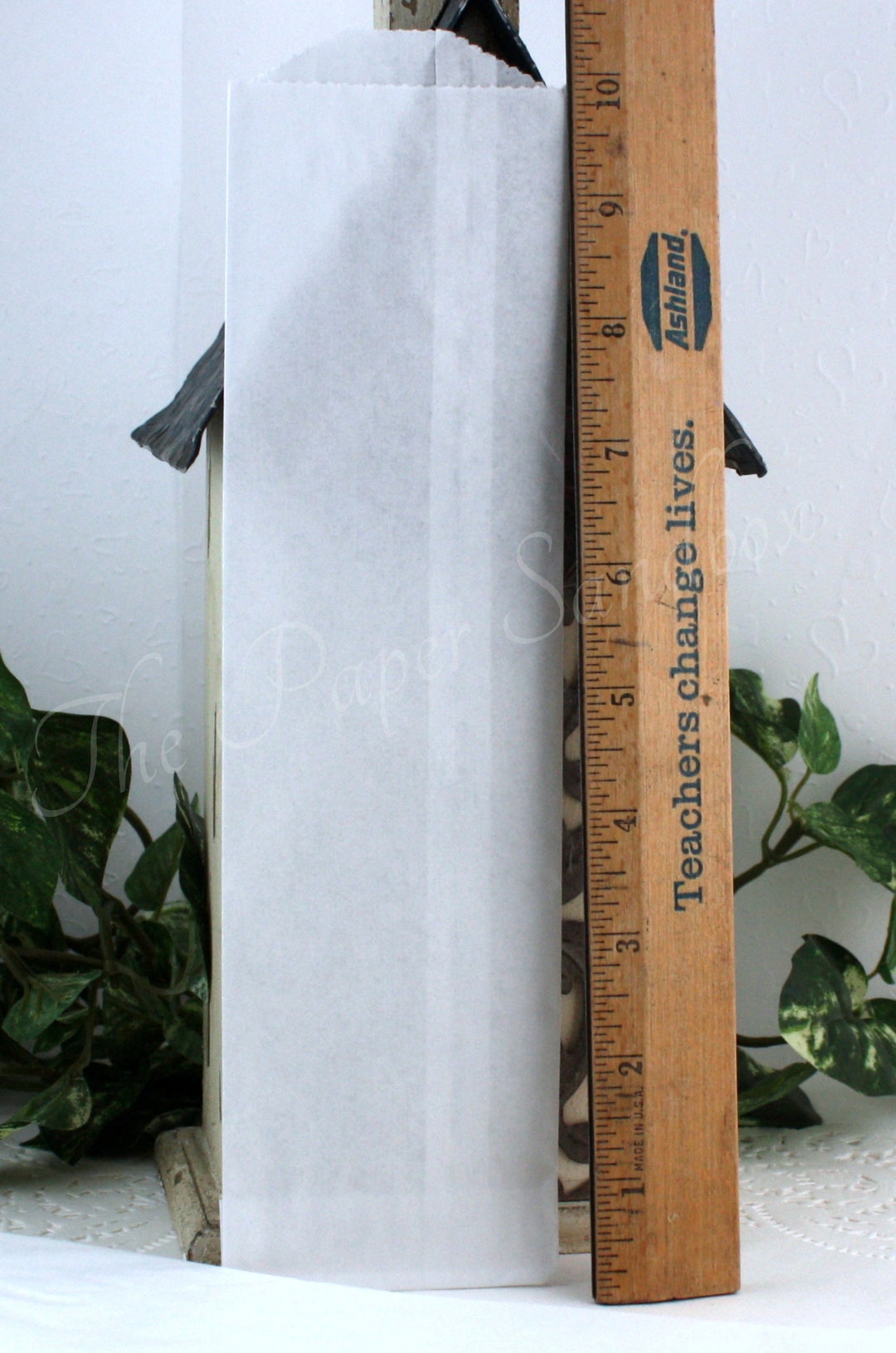 100 Tall White Silverware Bags, Breadstick Bags, Candle Bags, Pretzel