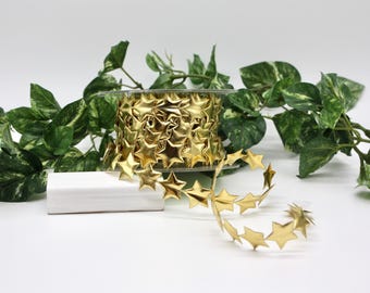 Gold Star Ribbon Trim 3/4" wide by the yard