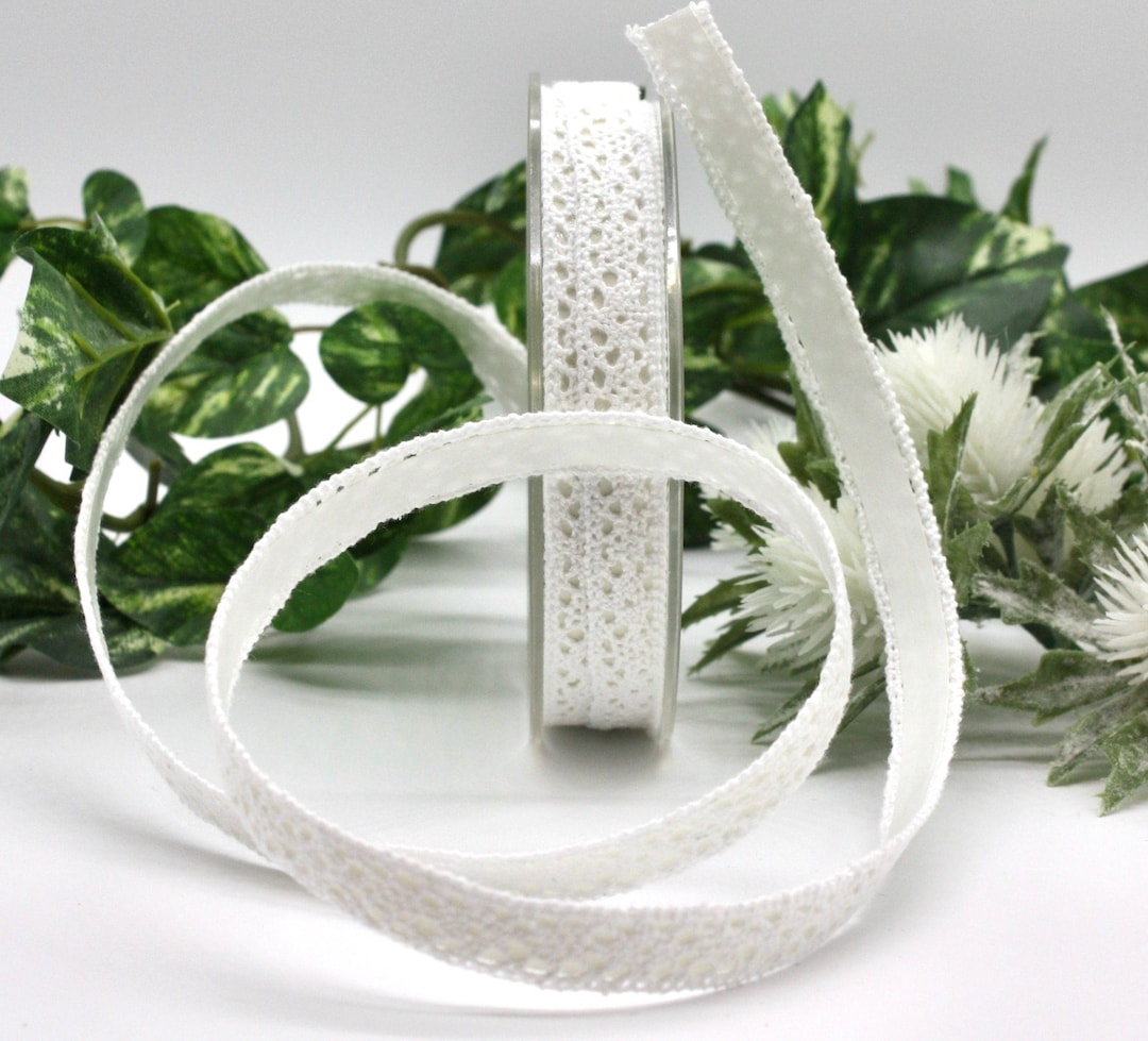 Crochet Thread Ribbon Adhesive Cotton Crochet Lace Ribbon - 1/2