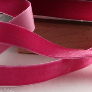 Hot Pink Velvet Ribbon - Janiseandco