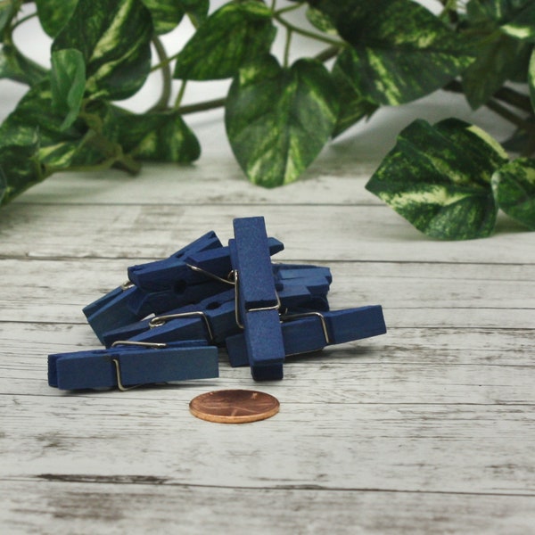 Blue Clothespins Maritime Blue Choice of Sizes, Pantone Classic Blue