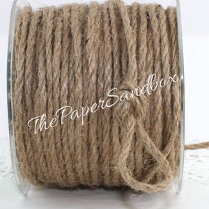 1 to 250m Natural Brown Jute Thread Rustic Hessian Twine String Hemp Rope  Cord Bundle for Garden Decoration, Wrapping Gifts, Christmas Xmas 