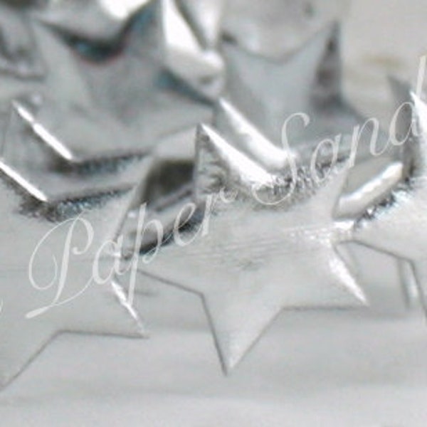 Silver Star Trim, Silver Stars 3/4” wide BY THE YARD