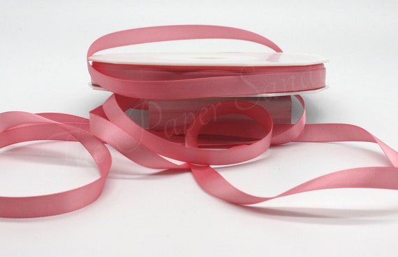 Pink Satin Ribbon Ribbon by the Yard Double Faced Ribbon 