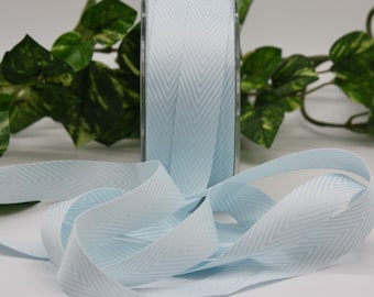 Light Blue Chevron Ribbon 3/4" wide BY THE YARD