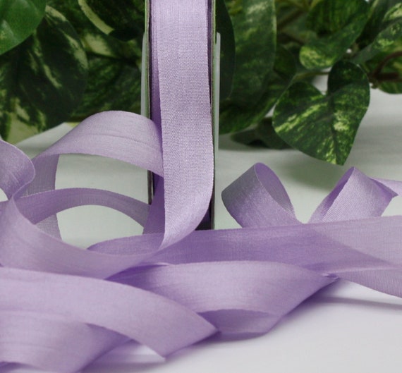 Lavender Silk Ribbon 1/2 Wide BY THE YARD, Pantone Lavender Fog 