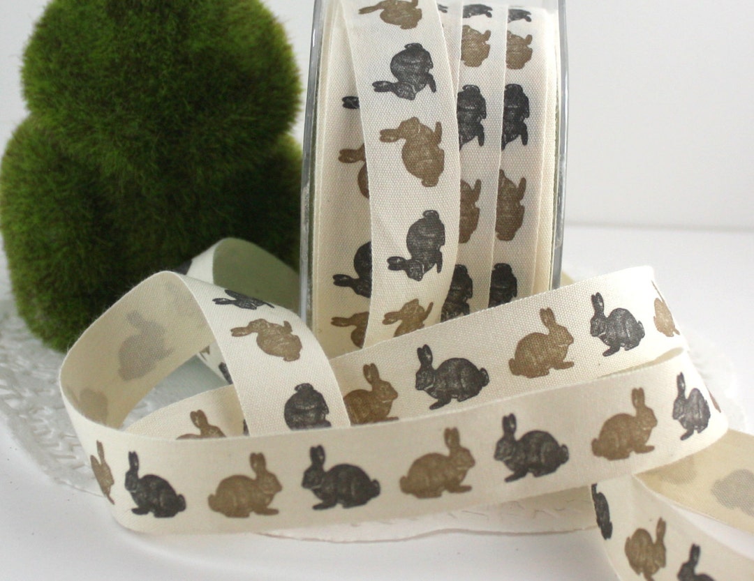 Bunny Pattern Ribbon 3/4