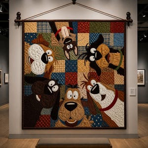 Cozy Canines Puppy Quilt Pattern, Dog Wall Hanging, Pet Lover Decor, Animal Quilt Design
