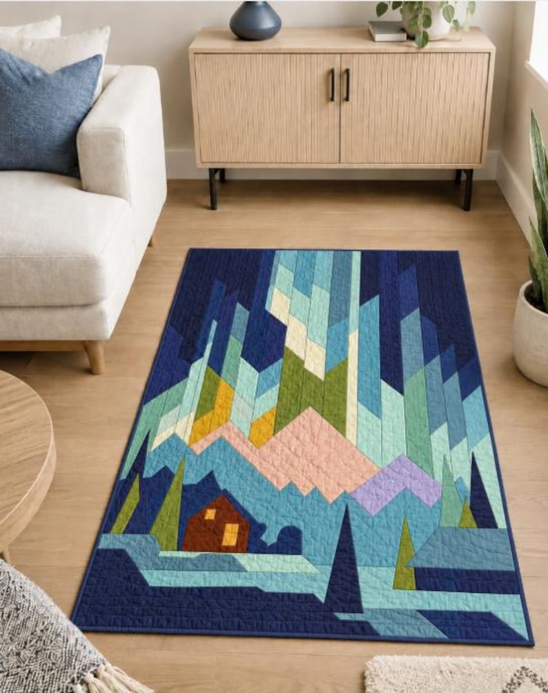 Alpine Pulse Quilt Pattern – Aurora Mountain Cabin Wall Hanging ...
