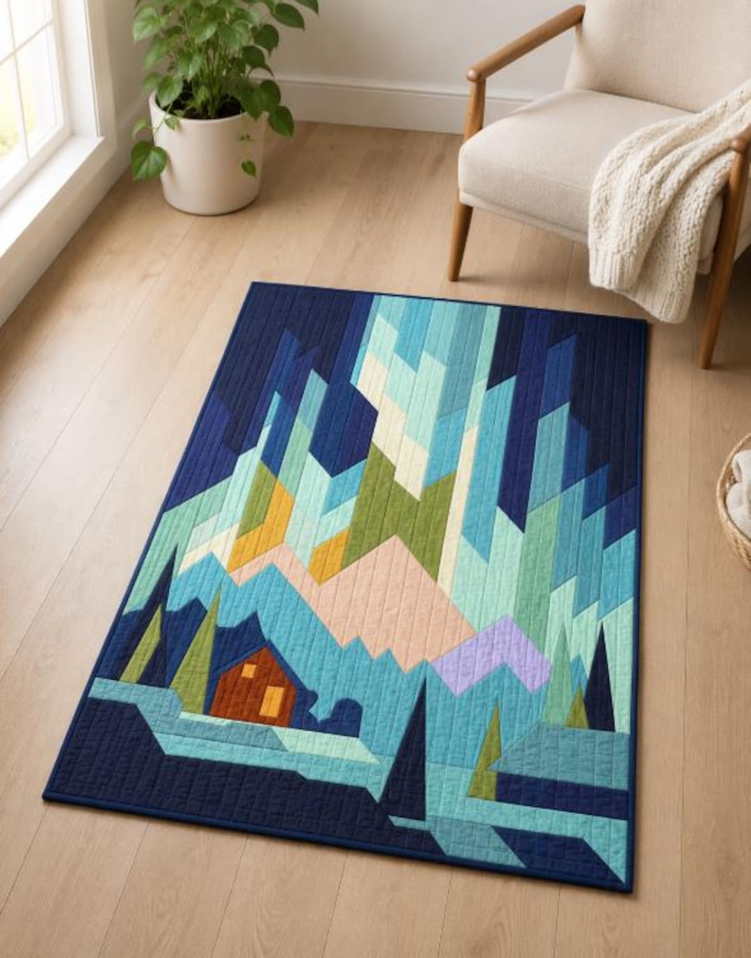 Alpine Pulse Quilt Pattern – Aurora Mountain Cabin Wall Hanging ...